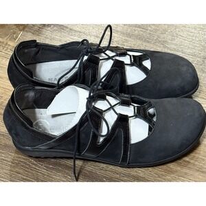 Naot Womens Timu Black Leather Lace Up Shoes Size 40 Womens 9 NWOB $189 MSRP